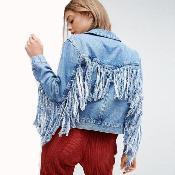 women slim fashion holes denim jacket lady elegant vintage jackets basic coats large size fringe denim jacket, Black;brown
women slim fashion holes denim jacket lady elegant vintage jackets basic coats large size fringe denim jacket, Black;brown