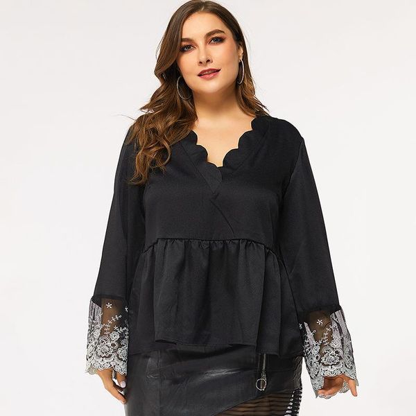 women's blouses & shirts 2021 autumn black lace woman with ruffles 35 office female long sleeves oversized european clothing vintage, White
women's blouses & shirts 2021 autumn black lace woman with ruffles 35 office female long sleeves oversized european clothing vintage, White