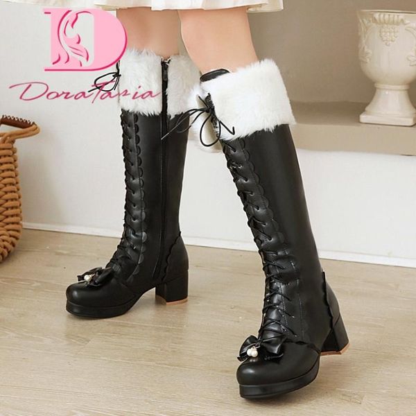 boots doratasia big size 30-43 ladies chunky heels knee high round toe zip plush women winter warm fur sweet shoes woman, Black
boots doratasia big size 30-43 ladies chunky heels knee high round toe zip plush women winter warm fur sweet shoes woman, Black