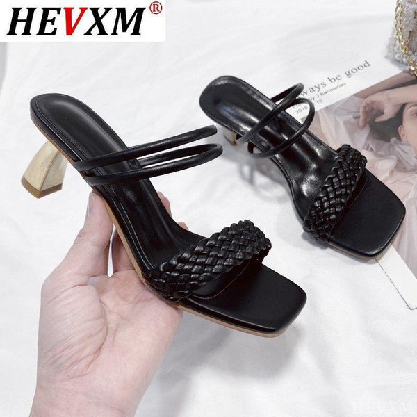 hhhuohuo slippers square high heels summer women toe sandals ladies pu leather plaid outside female fashion woman shoes mules, Black
hhhuohuo slippers square high heels summer women toe sandals ladies pu leather plaid outside female fashion woman shoes mules, Black