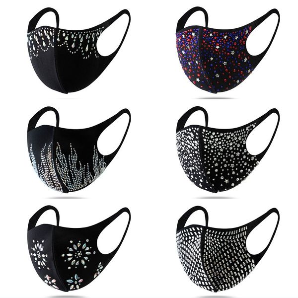 dhl shipping rhinestone crystal face mask masquerade fashion bling mask women men reusable washable mouth cover party favor kimter-x848fz, Black
dhl shipping rhinestone crystal face mask masquerade fashion bling mask women men reusable washable mouth cover party favor kimter-x848fz, Black