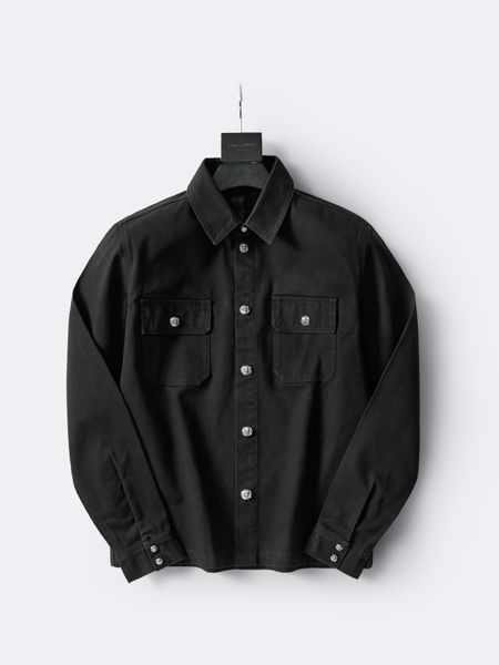 lookboonwe independent ch croxin 925 silver button cross denim shirt jacket, Black;gray
lookboonwe independent ch croxin 925 silver button cross denim shirt jacket, Black;gray