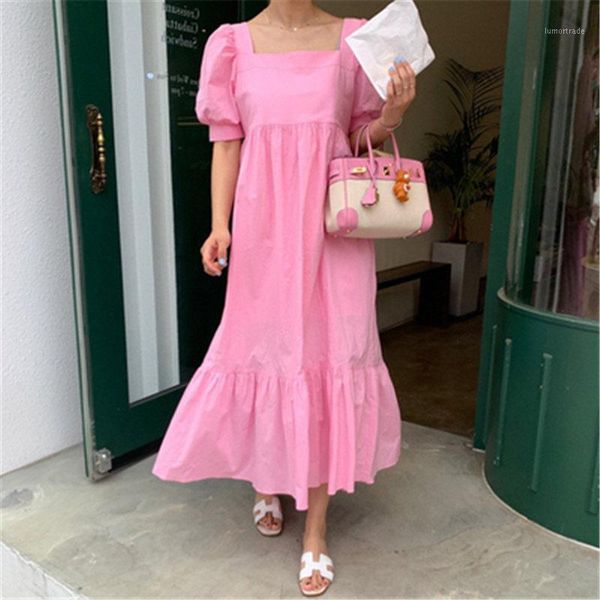 party dresses korean style sweet temperament summer maxi dress for girls ruffled puff sleeve vintage chic female sundresses 20211, White;black
party dresses korean style sweet temperament summer maxi dress for girls ruffled puff sleeve vintage chic female sundresses 20211, White;black