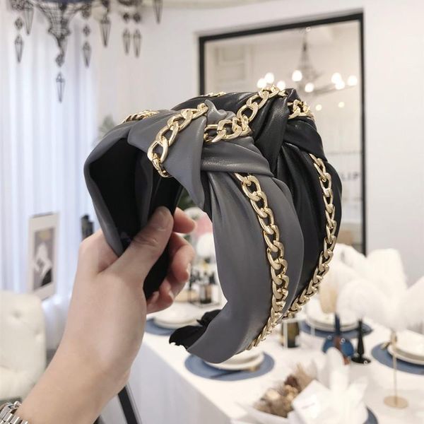 bohemian knotted headband fashion gold chain wide side headband soft pu leather women solid color hairband bezel hair accessory q wmtbyk
bohemian knotted headband fashion gold chain wide side headband soft pu leather women solid color hairband bezel hair accessory q wmtbyk