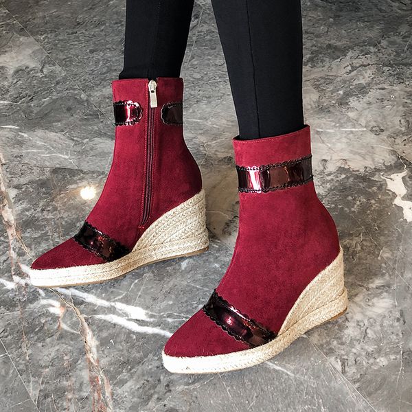 2021 new fashionable women ankle wedged high heels to black toe shoes woman boots cc5x
2021 new fashionable women ankle wedged high heels to black toe shoes woman boots cc5x