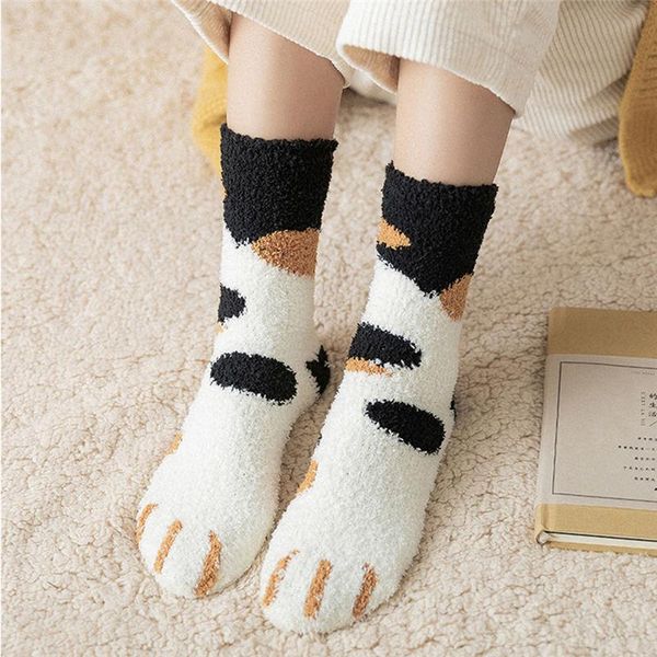 1 pair autumn and winter cat plush coral fleece socks cute thick warm sleeping floor sleep socks female tube # hot
1 pair autumn and winter cat plush coral fleece socks cute thick warm sleeping floor sleep socks female tube # hot