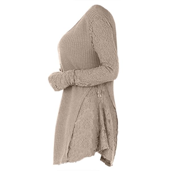 plus size lace panel floral women sweater long sleeve autumn winter knitted solid jumper casual pullovers pull femme y200116, White;black
plus size lace panel floral women sweater long sleeve autumn winter knitted solid jumper casual pullovers pull femme y200116, White;black
