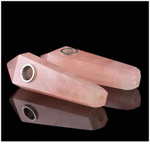 1pc natural crystal rose quartz pink smoking pipe crystal point wand healing stones strainer quartz stone f qylqjg, Black
1pc natural crystal rose quartz pink smoking pipe crystal point wand healing stones strainer quartz stone f qylqjg, Black