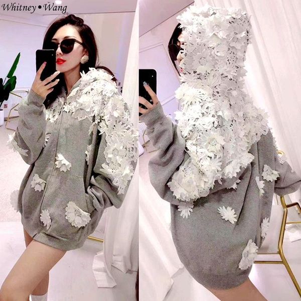 women's hoodies & sweatshirts whitney wang 2021 autumn fashion streetwear designer style 3d lace florals patchwork hooded sweatshirt wo, Black
women's hoodies & sweatshirts whitney wang 2021 autumn fashion streetwear designer style 3d lace florals patchwork hooded sweatshirt wo, Black
