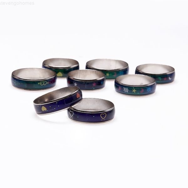 change mood rings personality mixed styles temperature color ring, Silver
change mood rings personality mixed styles temperature color ring, Silver