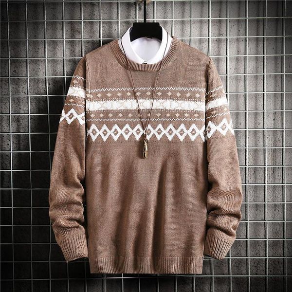 autumn and winter men's sweater loose sweater pullover round collar new style thread clothing color matching, White;black
autumn and winter men's sweater loose sweater pullover round collar new style thread clothing color matching, White;black