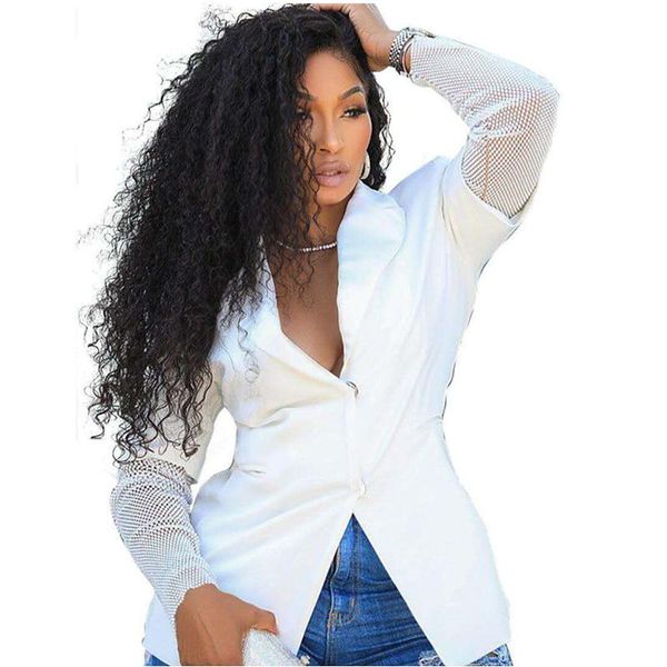 women's blouses & shirts casual solid autumn mesh women blouse, White 
women's blouses & shirts casual solid autumn mesh women blouse, White