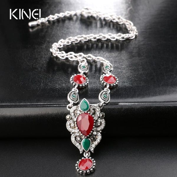 pendant necklaces 2021 fashion vintage red gem statement necklace for women water drop silver color turkey jewelry
pendant necklaces 2021 fashion vintage red gem statement necklace for women water drop silver color turkey jewelry