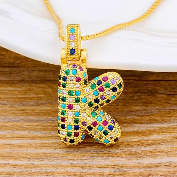 chains women gold color a-z 26 letter name initial necklace rainbow cz choker pendant statement custom jewelry for female, Silver
chains women gold color a-z 26 letter name initial necklace rainbow cz choker pendant statement custom jewelry for female, Silver