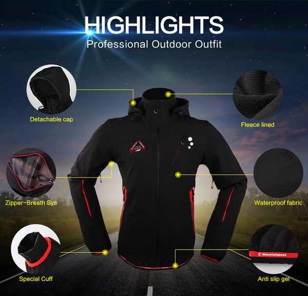 mtp mens hiking jackets waterproof outdoor jacket windproof softshell climbing outwear skiing thicken fleece hardshell mp001 q1201, Black;brown
mtp mens hiking jackets waterproof outdoor jacket windproof softshell climbing outwear skiing thicken fleece hardshell mp001 q1201, Black;brown