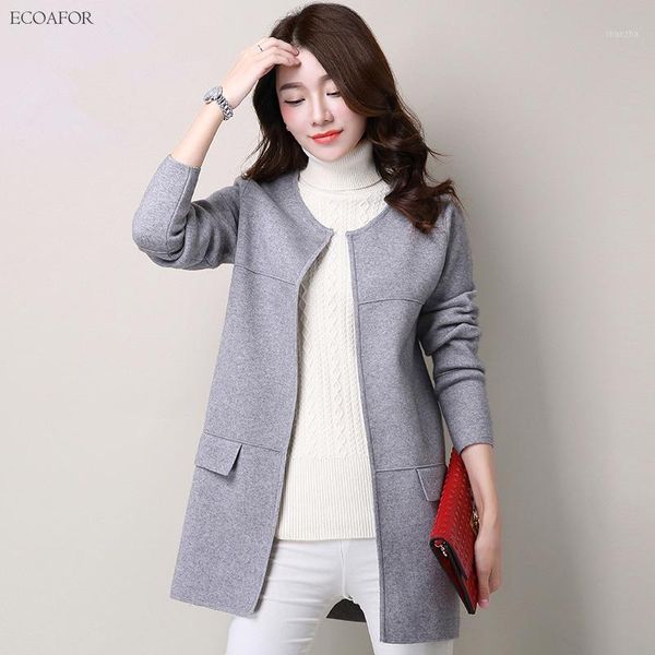 5 colors long cardigan women autumn winter sweaters with pockets o-neck open jacket coat fashion female knitted cardigan1, White 
5 colors long cardigan women autumn winter sweaters with pockets o-neck open jacket coat fashion female knitted cardigan1, White