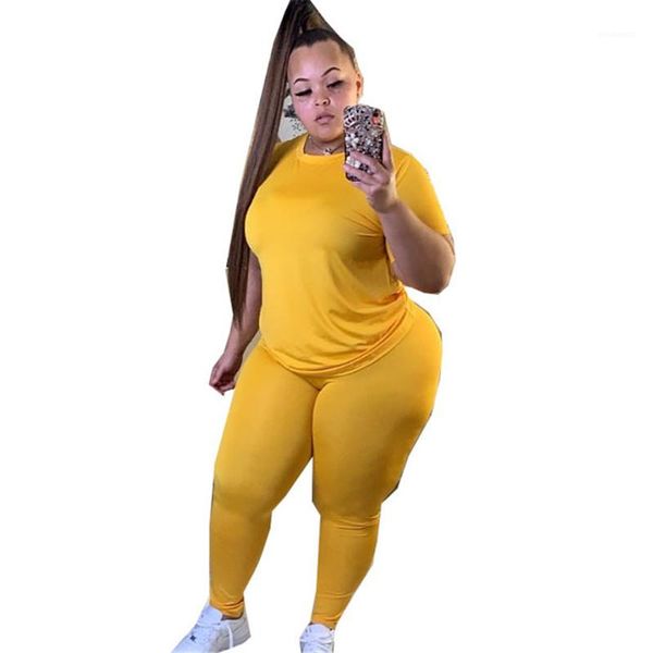 fashion short sleeve long pants womens 2pcs sets casual 5xl females clothing solid color womens plus size tracksuits 
fashion short sleeve long pants womens 2pcs sets casual 5xl females clothing solid color womens plus size tracksuits