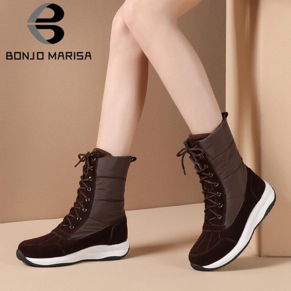 bonjomarisa winter waterprrof female platform mid calf snowboots wedges short plush winter boots women casual shoes woman, Black
bonjomarisa winter waterprrof female platform mid calf snowboots wedges short plush winter boots women casual shoes woman, Black