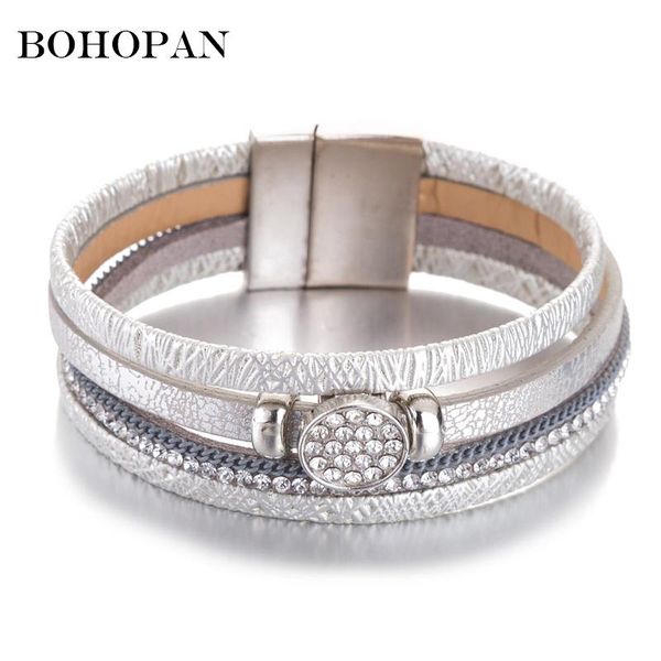 charm bracelets punk style shiny for women 3 color leather bracelet & bangles men crystal beaded party jewelry, Golden;silver
charm bracelets punk style shiny for women 3 color leather bracelet & bangles men crystal beaded party jewelry, Golden;silver
