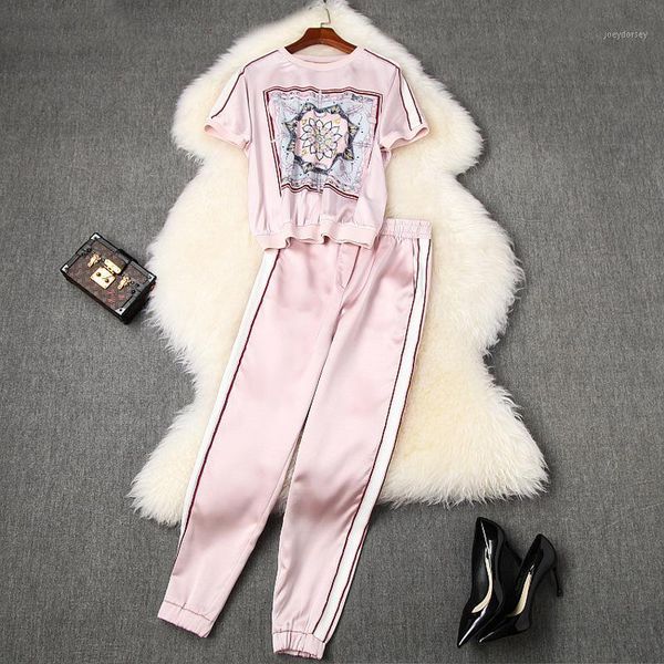 women casual two piece set summer 2020 short sleeve loose print bouses and sweatpant lounge wear sets pink blue1, White
women casual two piece set summer 2020 short sleeve loose print bouses and sweatpant lounge wear sets pink blue1, White