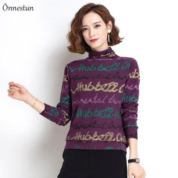 print letter sweater women autumn winter pullover women's turtleneck knitted sweaters jumpers female sweater women, White;black
print letter sweater women autumn winter pullover women's turtleneck knitted sweaters jumpers female sweater women, White;black