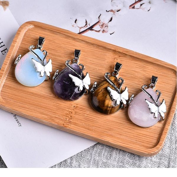 1pc natural crystal rose quartz amethyst butterfly pendant mineral jewelry couple decoration christmas & diy gift qylujc, Black
1pc natural crystal rose quartz amethyst butterfly pendant mineral jewelry couple decoration christmas & diy gift qylujc, Black