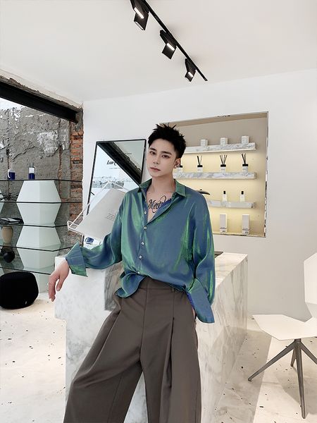 2021 new man slacker woolly woollen wind artistic looses korean temperament thin silk satin through. ro4z, Black
2021 new man slacker woolly woollen wind artistic looses korean temperament thin silk satin through. ro4z, Black