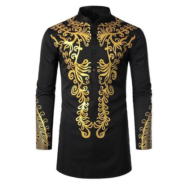 long sleeve mens dress shirts blouse summer casual social shirts men african print luxury, White;black
long sleeve mens dress shirts blouse summer casual social shirts men african print luxury, White;black