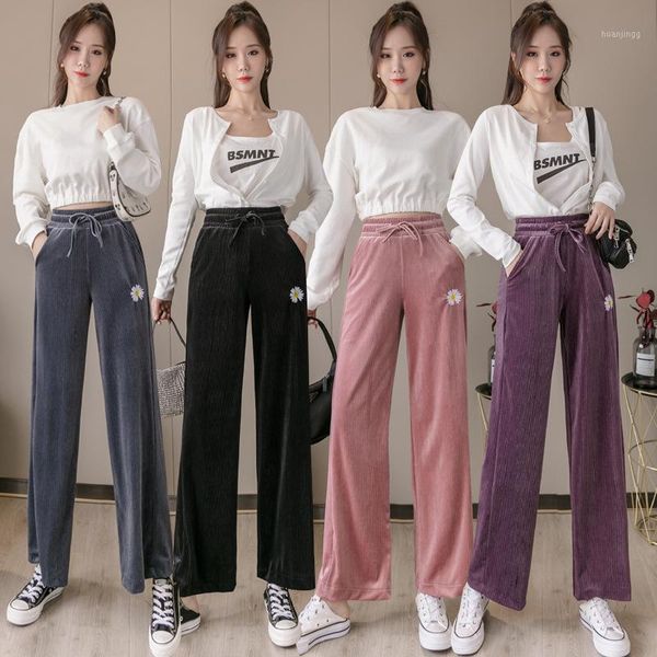 942# p shoot jin si rong little daisy loose pants female autumn and winter new style drape high-waisted loose straight casua1, Black;white
942# p shoot jin si rong little daisy loose pants female autumn and winter new style drape high-waisted loose straight casua1, Black;white