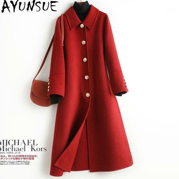 ayunsue 2021 long wool coat women spring autumn female jacket korean woman coats and jackets fashion elegant casaco feminino 7281, Black
ayunsue 2021 long wool coat women spring autumn female jacket korean woman coats and jackets fashion elegant casaco feminino 7281, Black