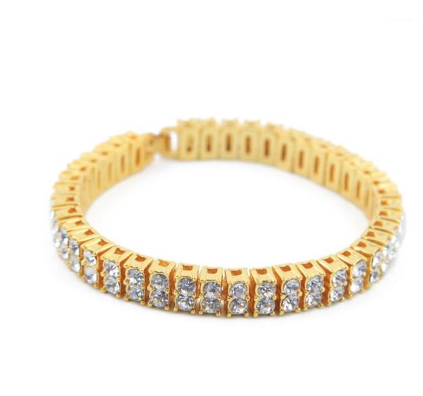 2020 crystal bling 20.5cm*0.8cm sized double stone tennis mens hip hop chain bracelet bangle1, Black
2020 crystal bling 20.5cm*0.8cm sized double stone tennis mens hip hop chain bracelet bangle1, Black
