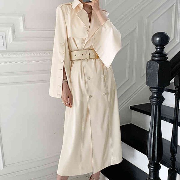 women's trench coats galcaur korean fashion coat for women lapel collar long sleeve sashes solid female autumn clothing style yd9o, Tan;black
women's trench coats galcaur korean fashion coat for women lapel collar long sleeve sashes solid female autumn clothing style yd9o, Tan;black