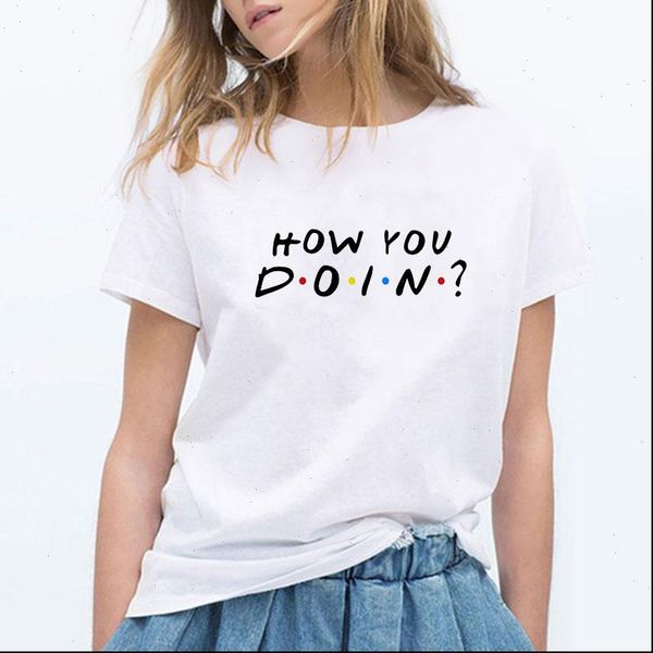 how you doing fashion summer women short sleeve o neck friends t shirt kawaii women grunge harajuku streetwear, White
how you doing fashion summer women short sleeve o neck friends t shirt kawaii women grunge harajuku streetwear, White
