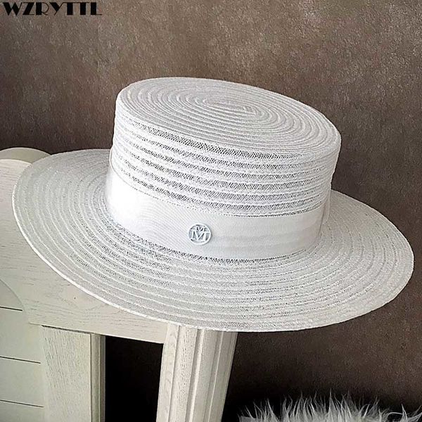 classic straw fedora derby hat wide brim beach hat summer cap sun hat for women men flat church derby cap couple tee c0123, Blue;gray
classic straw fedora derby hat wide brim beach hat summer cap sun hat for women men flat church derby cap couple tee c0123, Blue;gray