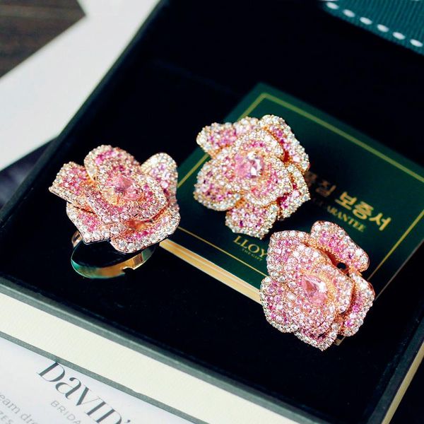 trendy full cubic zirconia stone multilayer big pink flowers earrings set girl sweet jewelry women romantic valentine's day gift, Silver
trendy full cubic zirconia stone multilayer big pink flowers earrings set girl sweet jewelry women romantic valentine's day gift, Silver