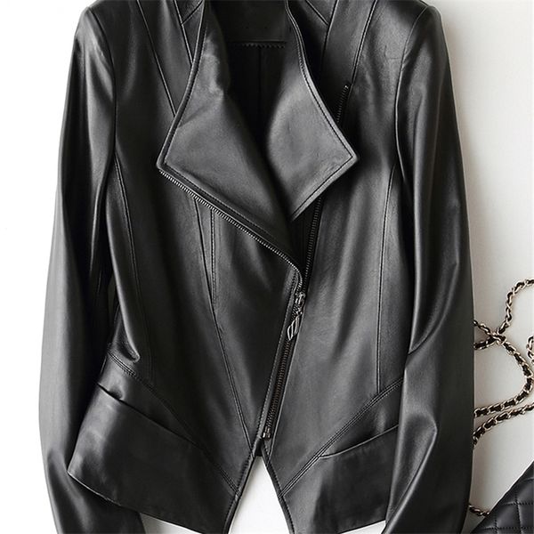 nerazzurri short black plus size for long sleeve slim fit womens jacket faux leather jackets women y201012, Black;brown
nerazzurri short black plus size for long sleeve slim fit womens jacket faux leather jackets women y201012, Black;brown