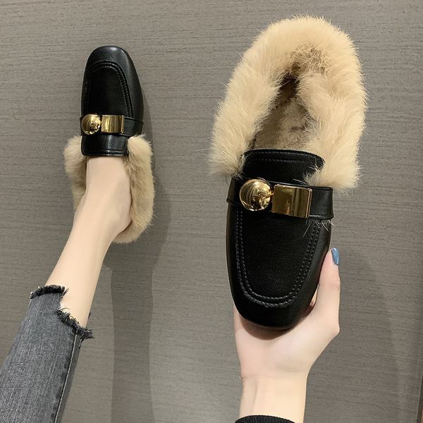 rivet flat shoes female slippers casual loafers mules for women 2020 slides cover toe fur flip flops luxury soft plush basic x1020, Black
rivet flat shoes female slippers casual loafers mules for women 2020 slides cover toe fur flip flops luxury soft plush basic x1020, Black
