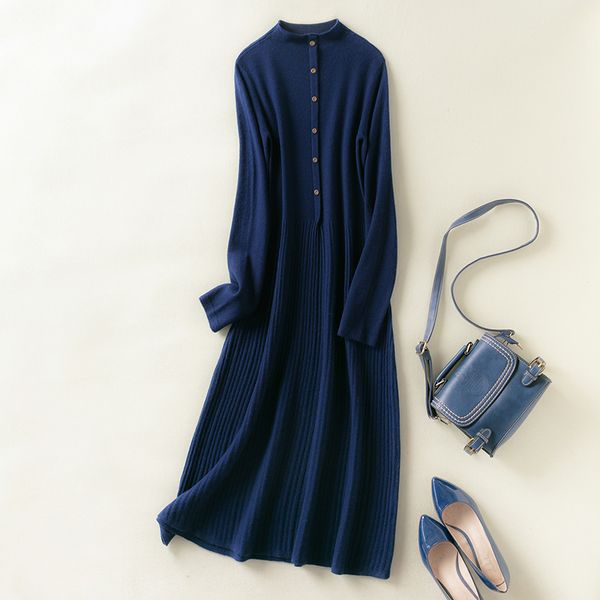 100% cashmere and wool knitted or crocheted for the women new arrival winter/autumn oneck women's dresses long-style 6-color jumpers ti, Black;gray
100% cashmere and wool knitted or crocheted for the women new arrival winter/autumn oneck women's dresses long-style 6-color jumpers ti, Black;gray