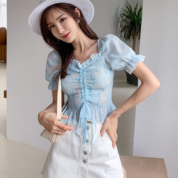 summer sweet chiffon blouse 2021 new women fashion pleated contrast square collar short shirt casual, White
summer sweet chiffon blouse 2021 new women fashion pleated contrast square collar short shirt casual, White