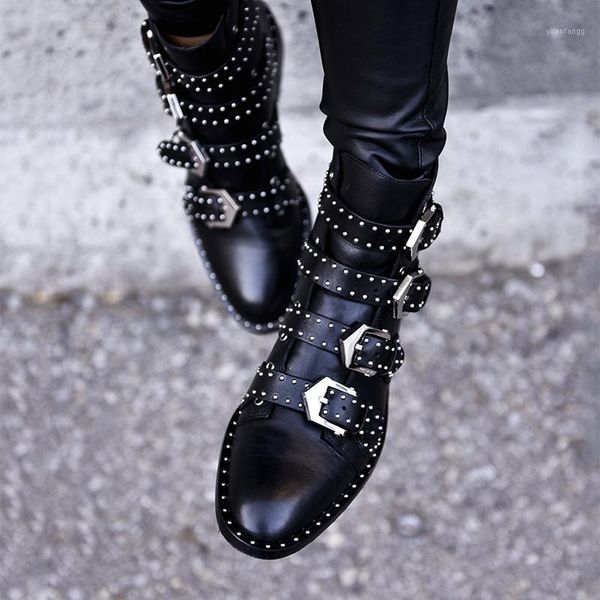 rivets faux leather booties buckle straps thick heel black ankle women boots studded decorated woman boots motorcycle1
rivets faux leather booties buckle straps thick heel black ankle women boots studded decorated woman boots motorcycle1