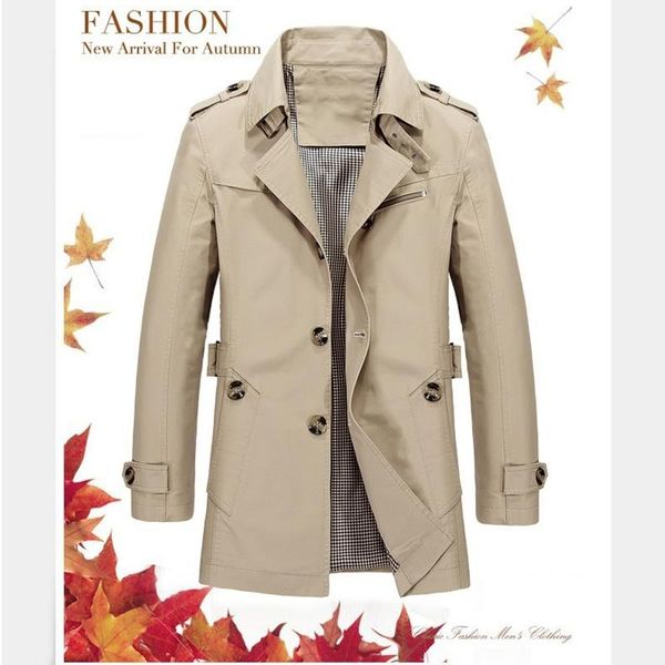 men's new business casual jacket 2021 streetwear long cotton windbreaker jackets outwear male fashion long trench coat overcoat, Tan;black
men's new business casual jacket 2021 streetwear long cotton windbreaker jackets outwear male fashion long trench coat overcoat, Tan;black