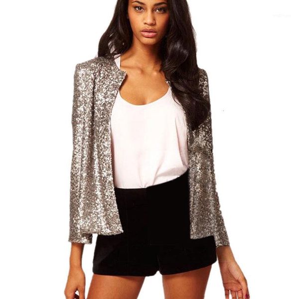 spring autumn women sequin silver shiny jacket women casual loose long sleeve basic coats vintage o neck party paillette coats1, Black;brown
spring autumn women sequin silver shiny jacket women casual loose long sleeve basic coats vintage o neck party paillette coats1, Black;brown