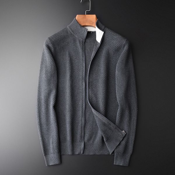 minglu sweater men hight quality grey navy solid color cardigan zipper sweater male fashion slim fit stand collar mens sweaters 201022, White;black
minglu sweater men hight quality grey navy solid color cardigan zipper sweater male fashion slim fit stand collar mens sweaters 201022, White;black