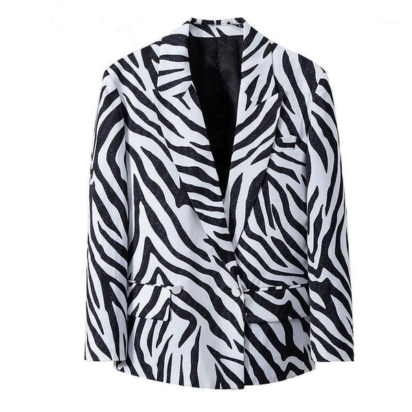 women double breasted suit blazer vintage zebra women blazers jackets color matching stripe long blazers woman casual suit coats1, White;black
women double breasted suit blazer vintage zebra women blazers jackets color matching stripe long blazers woman casual suit coats1, White;black