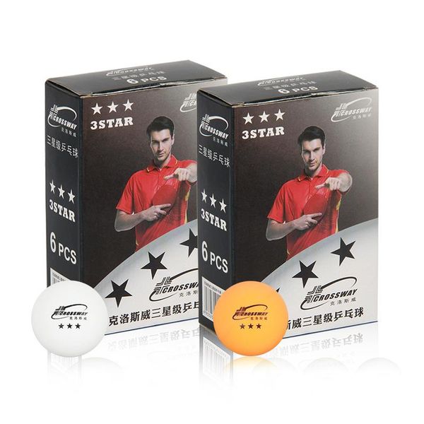 table tennis balls crossway 6pcs three-star training match fitness sports indoor white yellow professional paddle ball 1104
table tennis balls crossway 6pcs three-star training match fitness sports indoor white yellow professional paddle ball 1104