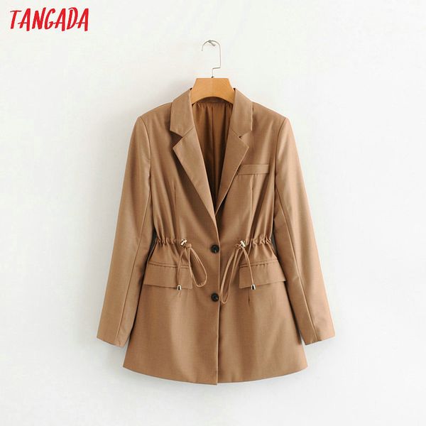 tangada women solid blazer elegant elastic waist sashes long blazer jacket office ladies blazer feminino formal suits 1f111 201102, White;black
tangada women solid blazer elegant elastic waist sashes long blazer jacket office ladies blazer feminino formal suits 1f111 201102, White;black