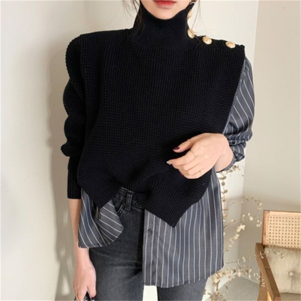 2021 new elegant sweater of the women high-shoulder neck buttons crocheted side shreds striped puff sleeves pullover shirts 6rsl, White;black
2021 new elegant sweater of the women high-shoulder neck buttons crocheted side shreds striped puff sleeves pullover shirts 6rsl, White;black