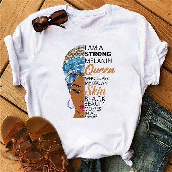 women t shirt melanin graphic printed short sleeves tshirts women afro black girl funny shirt fashion black queen, White
women t shirt melanin graphic printed short sleeves tshirts women afro black girl funny shirt fashion black queen, White