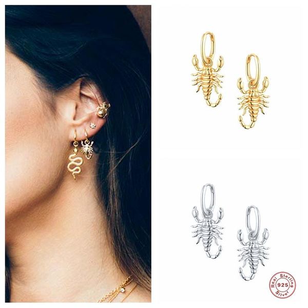 hoop & huggie aide 925 sterling silver scorpion pendant earrings for women hip hop small circle animal charm fine jewelry, Golden;silver
hoop & huggie aide 925 sterling silver scorpion pendant earrings for women hip hop small circle animal charm fine jewelry, Golden;silver