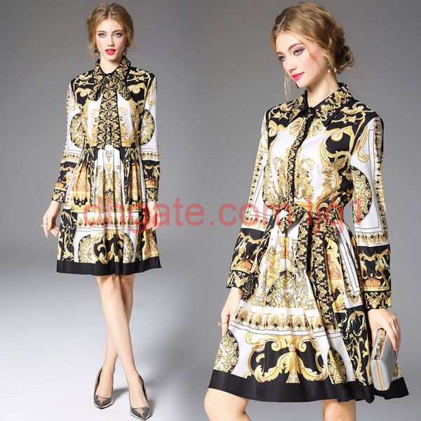2020 spring summer fall runway vintage baroque print collar long sleeve roun luxury a-line women ladies casual dress new arrival wholesale, Black;gray
2020 spring summer fall runway vintage baroque print collar long sleeve roun luxury a-line women ladies casual dress new arrival wholesale, Black;gray